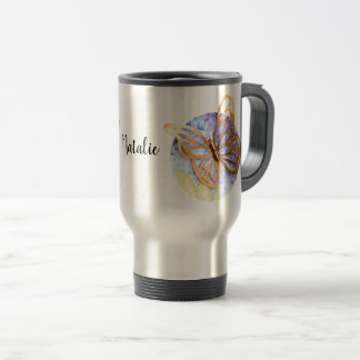 Personalised Travel Mug with Butterfly