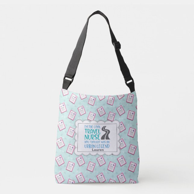 Personalised  Travel Nurse Crossbody Bag (Front)