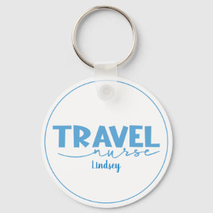 Personalised Travel Nurse Keychain