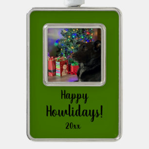 Personalised Travel Photo Keepsake Silver Plated Framed Ornament