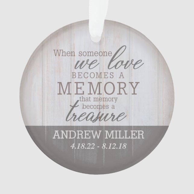 Personalised Treasured Memory Photo Ornament (Front)