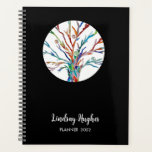 Personalised Tree of Life Black 2022  Planner<br><div class="desc">Personalised Tree of Life 2022 Planner. 
This stylish Planner is decorated with a Tree of Life design in rainbow colours on a black background.
Easily customisable with your name and year.
Because we create our own artwork you won't find this exact image from other designers.</div>