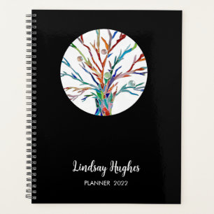 Personalised Tree of Life Black 2022  Planner