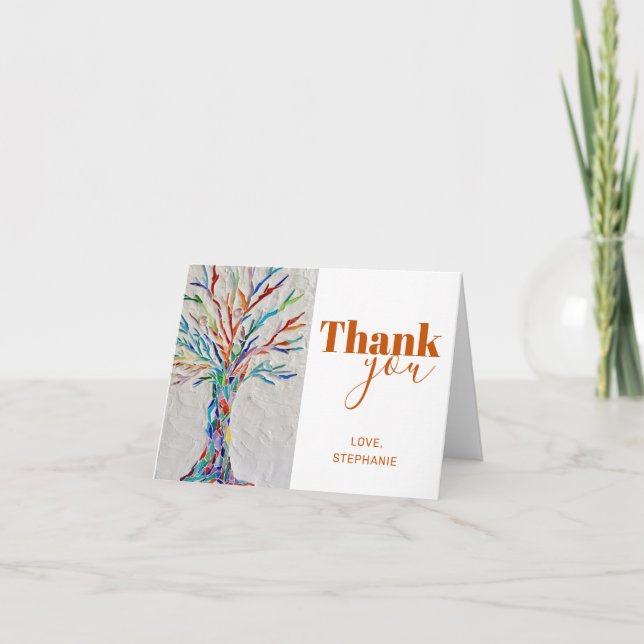 Personalised Tree of Life Thank You Card (Front)
