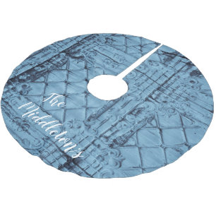 Personalised Tree Skirt Rustic Tin Panel Ceiling C