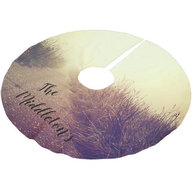 Personalised Tree Skirt Sunrise Pathway Walkway Pa (Angled)