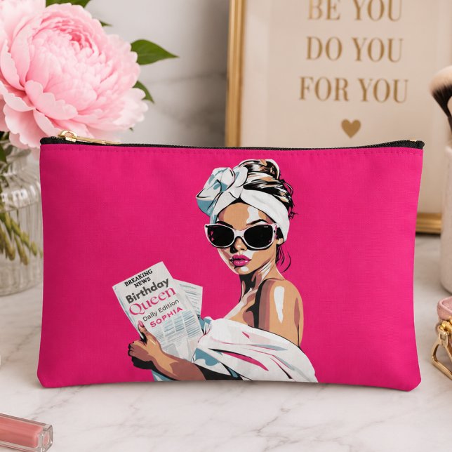 Personalised Trendy Birthday Queen Accessory Pouch (Creator Uploaded)