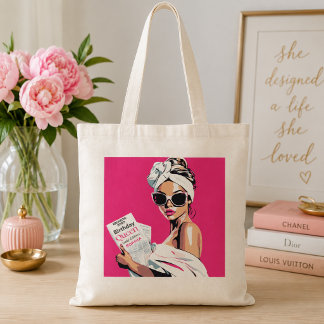 Personalised Trendy Birthday Queen Tote Bag