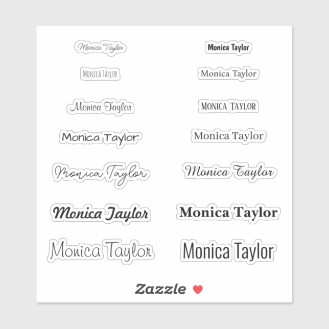 Personalised Trendy Name (Sheet)