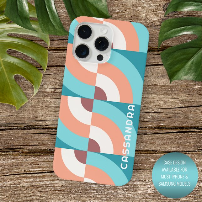 Personalised Trendy Retro Midcentury Art Pattern Case-Mate iPhone Case (Creator Uploaded)