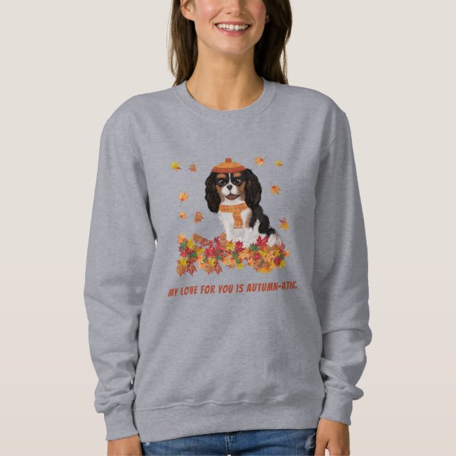 Personalised Tri Coloured Cavalier Spaniel   Sweat Sweatshirt (Front)
