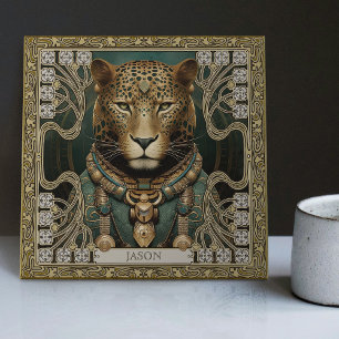 Personalised Tribal Jaguar Spirit Altarpiece Tile