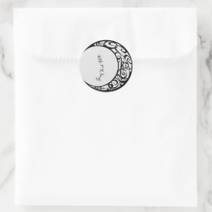 Personalised Tribal Moon Symbol Classic Round Sticker