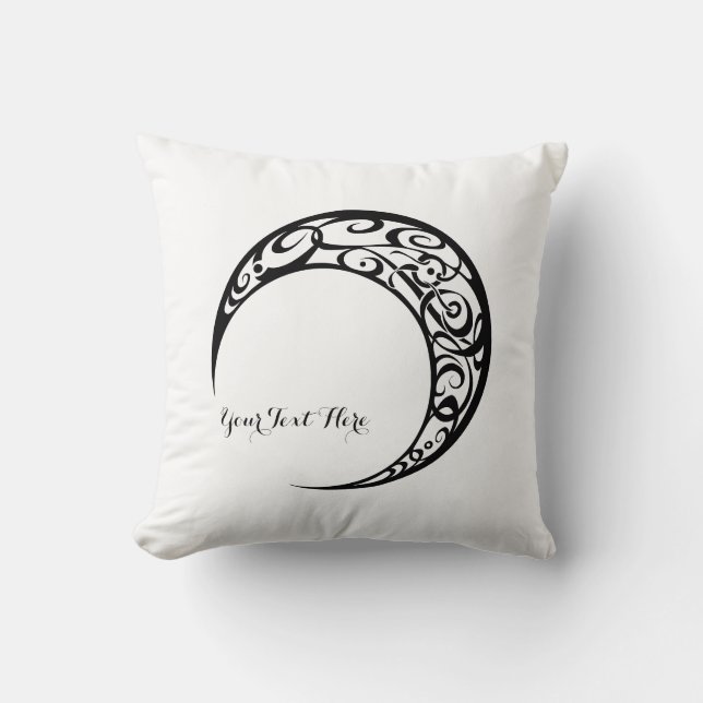 Personalised Tribal Moon Symbol Cushion (Front)