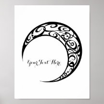 Personalised Tribal Moon Symbol