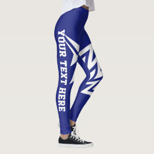 Personalised Tribal Star Design Navy Blue Leggings
