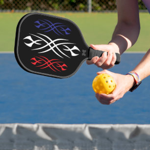 Personalised tribal tattoo pickleball paddle