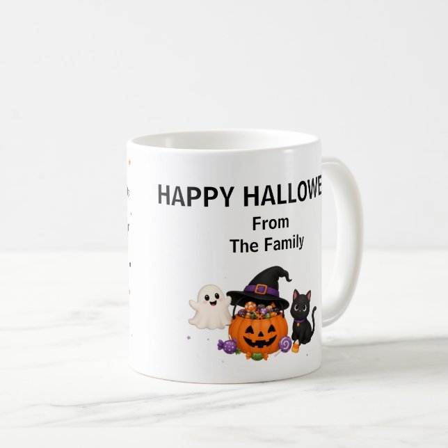 Personalised Trick or Treat Halloween Mug (Front Right)