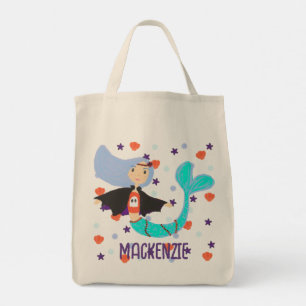 Personalised Trick or Treat Mermaid Vampire Tote Bag