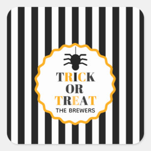 Personalised Trick Or Treat Sticker