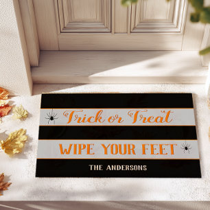 Personalised Trick or Treat Wipe Feet Halloween Doormat