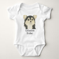 Personalised Tricolor Long Haired Chihuahua Dog