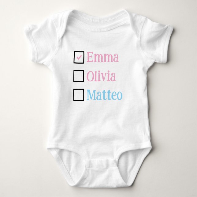 Personalised Triplets Gift, Custom Triplet Babies  Baby Bodysuit (Front)
