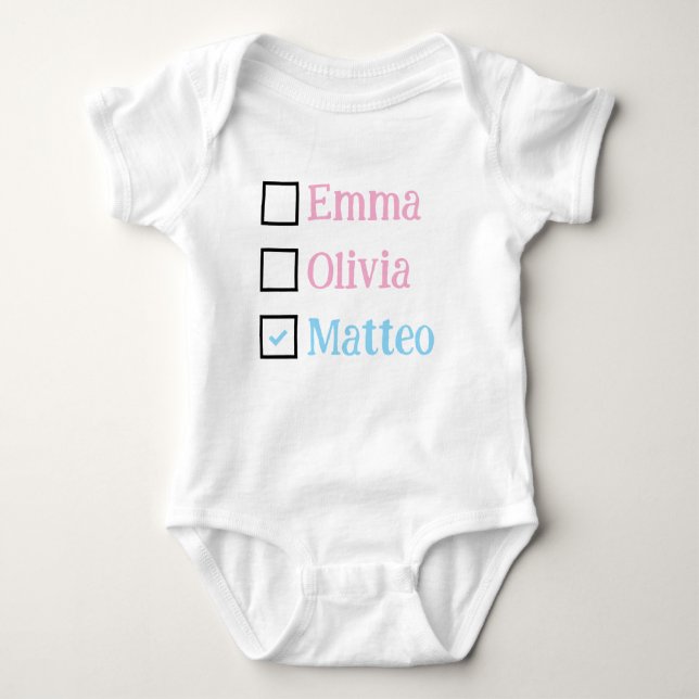 Personalised Triplets Gift, Custom Triplet Babies  Baby Bodysuit (Front)