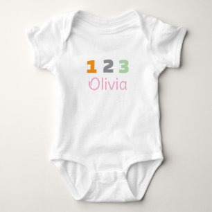 Personalised Triplets Outfit, Custom 1 2 3 Baby Bodysuit