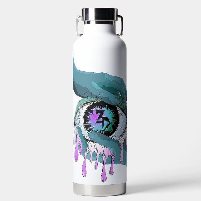 Personalised Trippy Eye Water Bottle (Front)