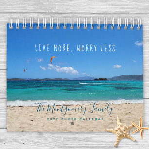 Personalised Tropical Beach 2025 Photo Calendar