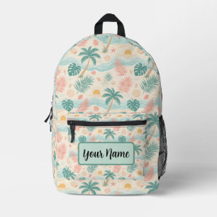 Personalised Tropical Beach Backpack