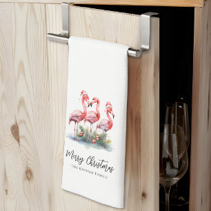 Personalised Tropical Beach Christmas Tea Towel