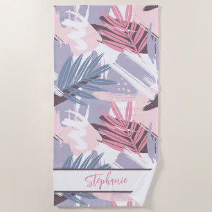 Personalised Tropical Beach Towel
