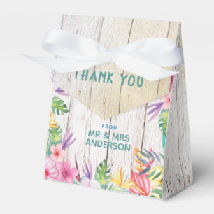 Personalised Tropical Beach Wedding Gift Favour Box