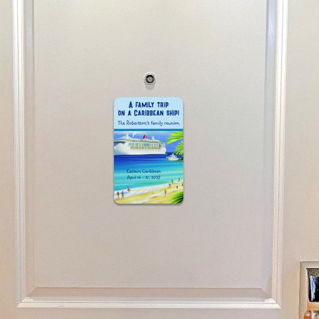 Personalised Tropical Cruise Ship Stateroom Door Magnet (Creator Uploaded)