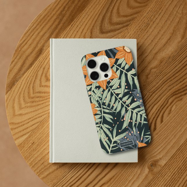 Personalised Tropical Floral Leaves  Case-Mate iPhone Case (Creator Uploaded)
