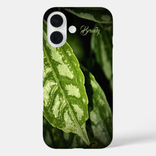 Personalised Tropical Green Plant iPhone Case