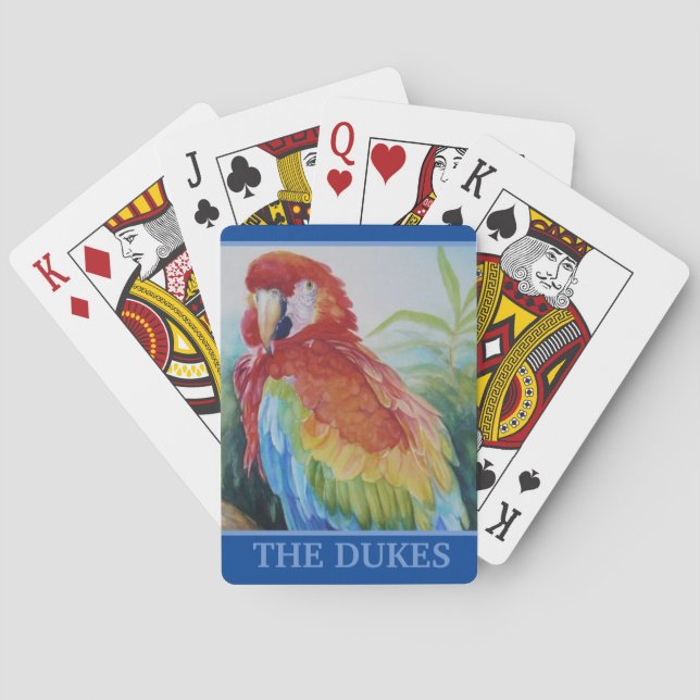 Personalised Tropical Playing Cards (Back)