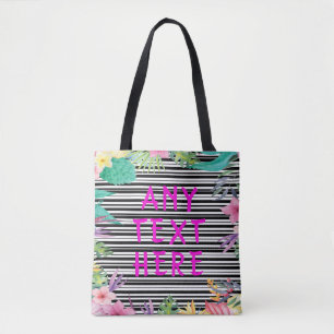 Personalised Tropical Shopping Tote Bag