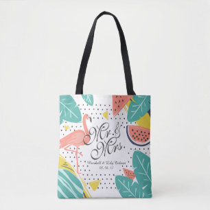 Personalised Tropical Summer Wedding Tote Bag