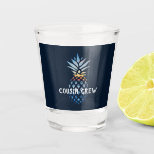 Personalised Tropical Sunset Pineapple Shot Glass
