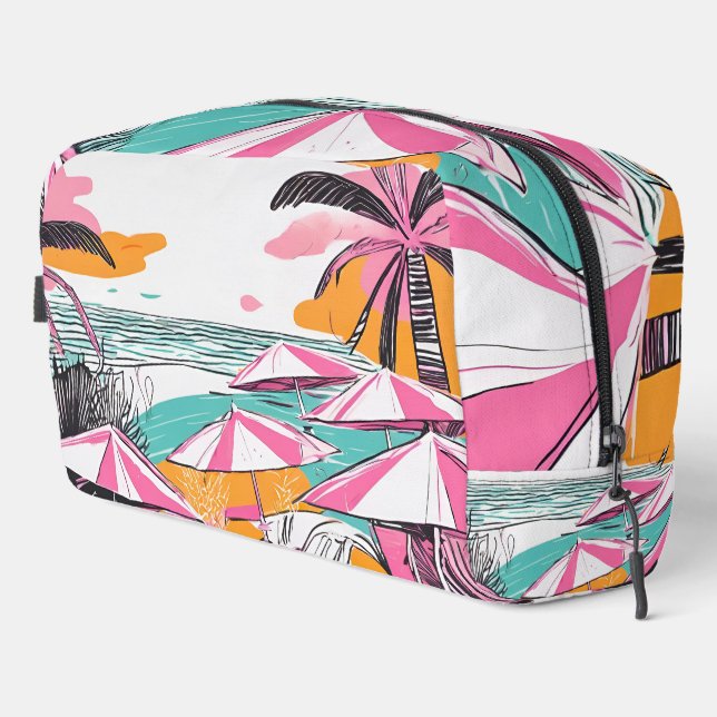Personalised Tropical Vibes Design Toiletry Bag (Right Corner)