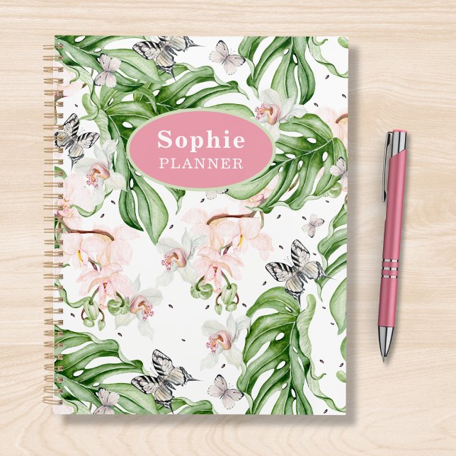 Personalised Tropical Watercolor Floral Girly Planner (Creator Uploaded)