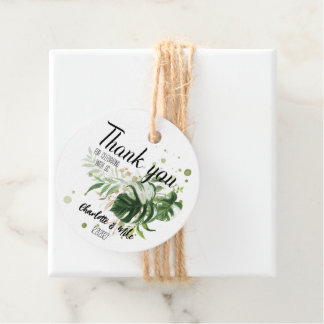 Personalised Tropical Wedding Gift Custom Wedding Favour Tags