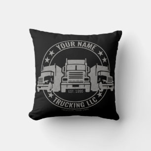 Personalised Trucker Big Rig Semi Truck Trucking Cushion