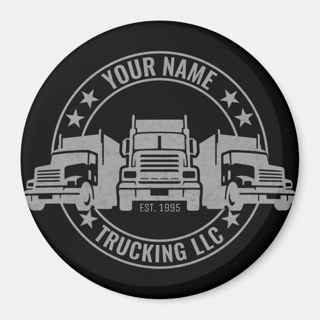Personalised Trucker Big Rig Semi Truck Trucking  Magnet (Front)