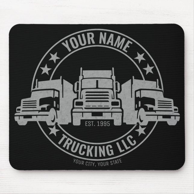 Personalised Trucker Big Rig Semi Truck Trucking  Mouse Pad (Front)