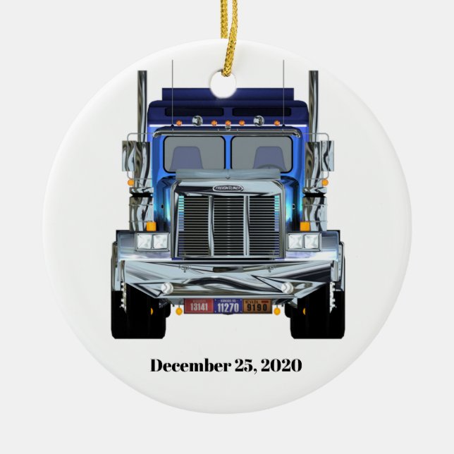Personalised  Trucker Ornament (Front)