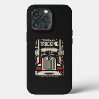 Personalised Trucking 18 Wheeler BIG RIG Trucker iPhone 13 Pro Case